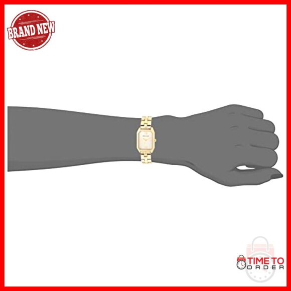 Gold-Tone Bracelet Watch Elegant Minimal Chic Roman Numeral Water Resistant